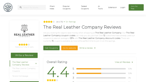 The Real Leather Company - Customer Ratings Overview