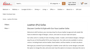 A2Z Furniture - Faux Leather Sofas