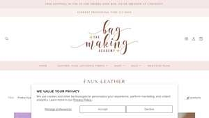 The Bag Making Academy - Faux Leather Collection