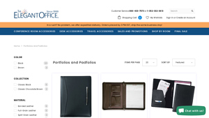 The Elegant Office - Black Leather Padfolio