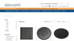 The Elegant Office - Leather Coaster Set Collection
