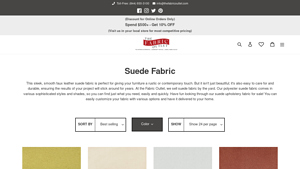 The Fabric Outlet - Faux Leather Suede Fabric