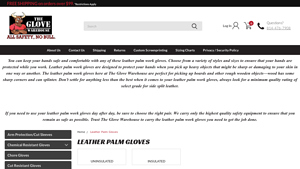The Glove Warehouse - Leather Palm Work Gloves