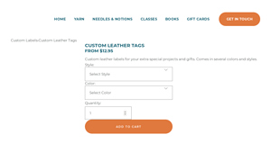 The Nifty Knitter Shop - Custom Leather Tags