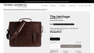 The Real Leather Company - The Heritage Leather Messenger Bag