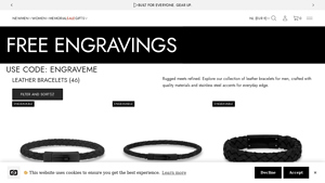 The Steel Shop - Braided Matte Black Leather Bracelets