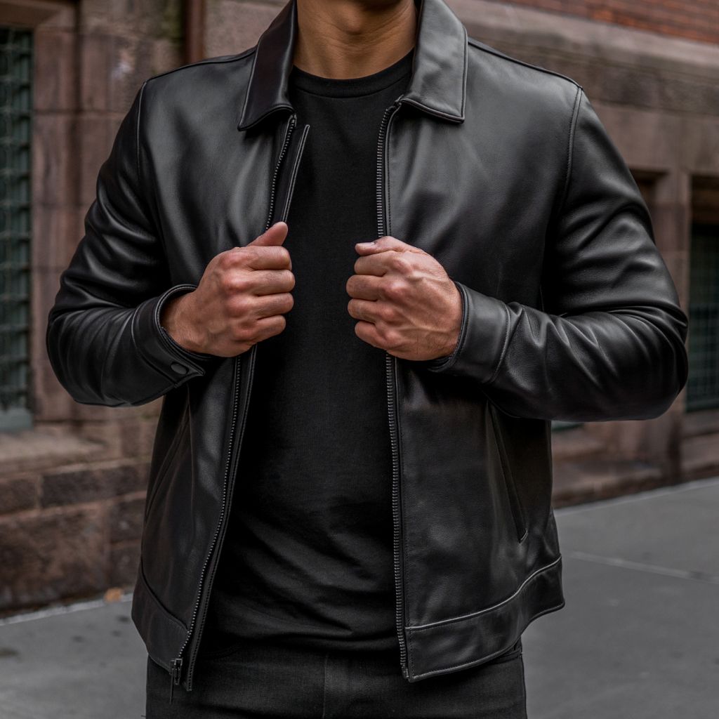 An application scenario or product detail of thursday boot company leather jacket - Image 2