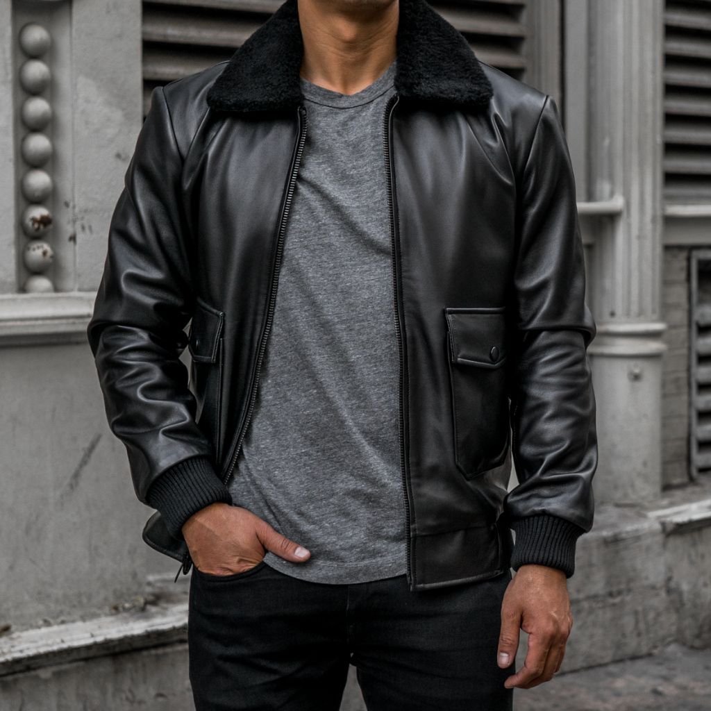 An application scenario or product detail of thursday boot company leather jacket - Image 7