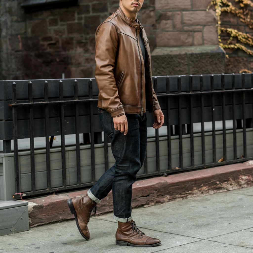 An application scenario or product detail of thursday boot company leather jacket - Image 9