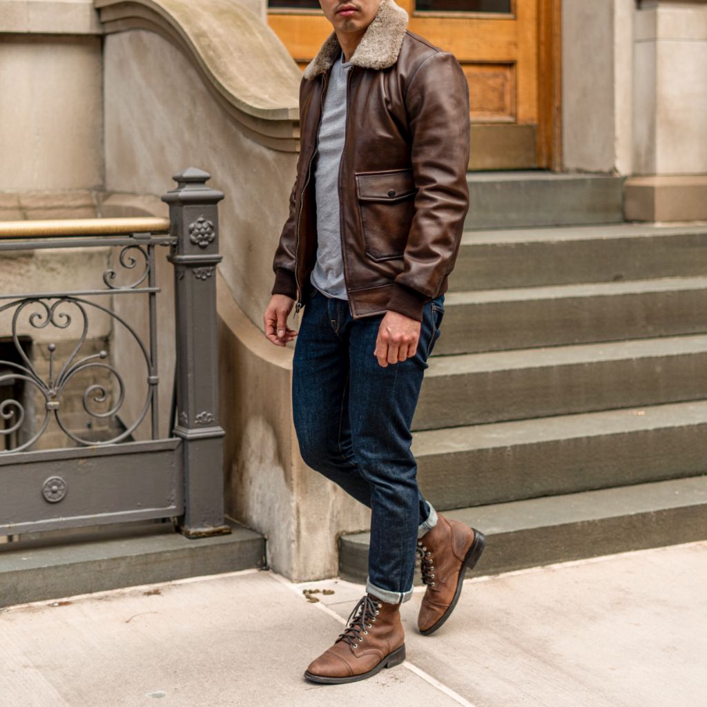 An application scenario or product detail of thursday boot company leather jacket - Image 16