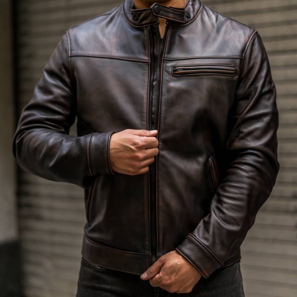 An application scenario or product detail of thursday boot company leather jacket - Image 17