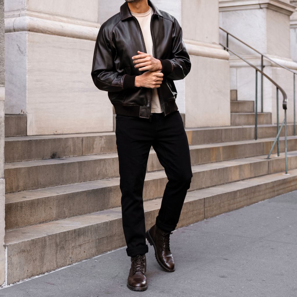An application scenario or product detail of thursday boot company leather jacket - Image 19