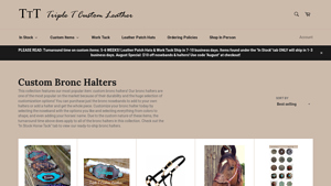 Triplet Custom Leather - Custom Bronc Halters