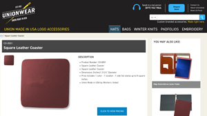 Unionwear - Square Leather Coaster