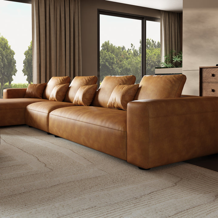 An application scenario or product detail of upholstery leather couch - Image 9