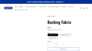 Vinyl Pro - Backing Fabric
