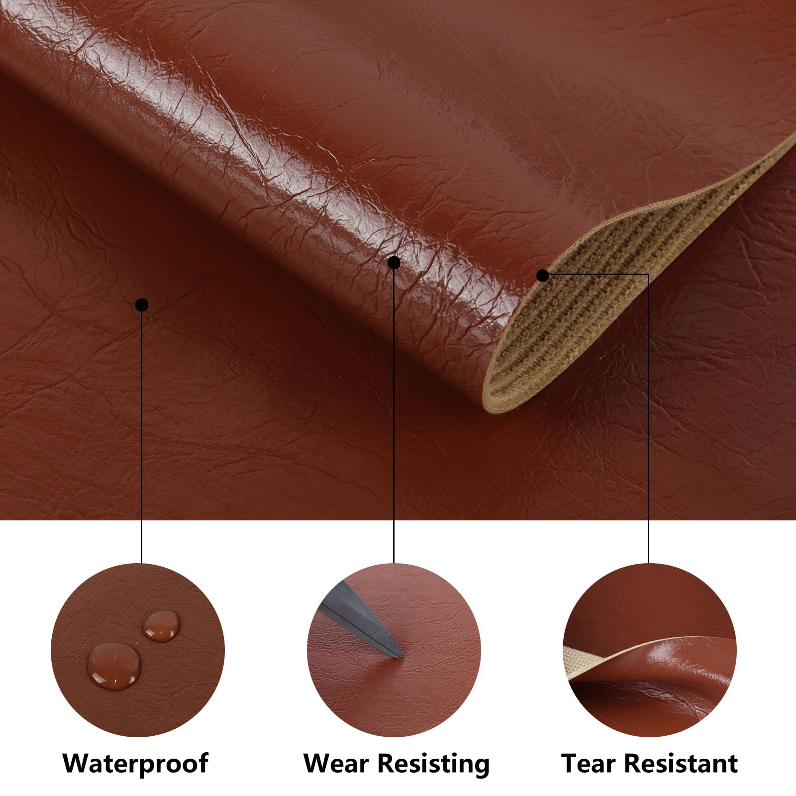 An application scenario or product detail of waterproof fake leather - Image 6