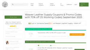 Weaver Leather Supply - Promo Codes & Discounts