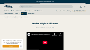 Weaver Leather Supply - Leather Weights and Thicknesses
