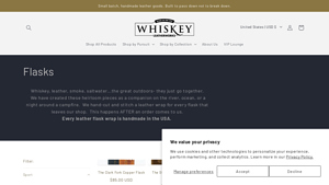 Whiskey Leatherworks - Clark Fork Copper Flask