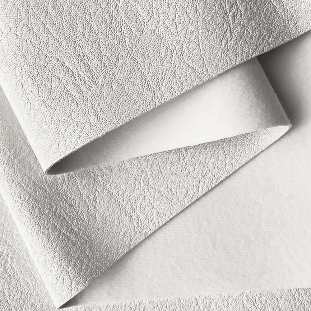 An application scenario or product detail of white fake leather fabric - Image 10