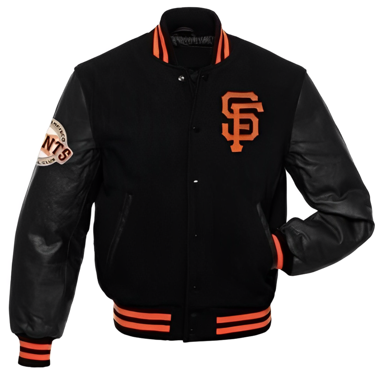 An application scenario or product detail of wholesale varsity jackets with leather sleeves - Image 23