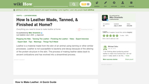 WikiHow - Leather Tanning Process