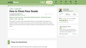 WikiHow - Faux Suede Care Guide