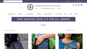 Womens Peace Collection - Vegan Cotton Sling Bag