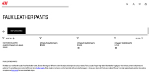 H&M - Women's Faux Leather Pants