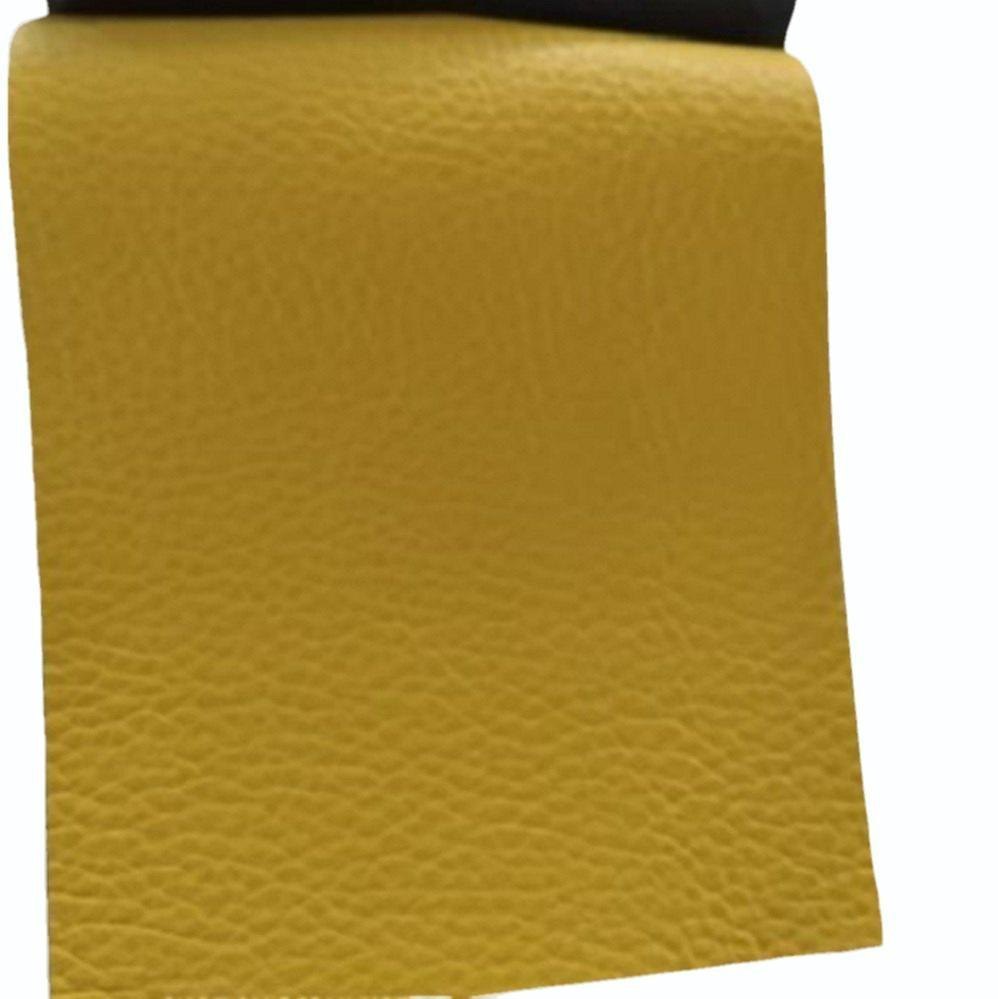 An application scenario or product detail of yellow faux leather fabric - Image 13