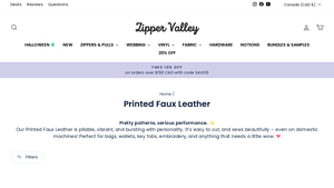 Zipper Valley - Faux Leather Prints Collection