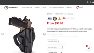1791 Gunleather - BH1 1911 Belt Holster
