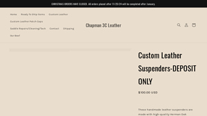 3C Leather - Custom Leather Suspenders