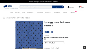 A1 Foam & Fabrics - Synergy Lazor Perforated Suede II