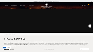 Aaron Leather Goods - Genuine Leather Duffle Bag