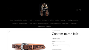 Alamos Saddlery - Custom Name Belt