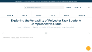 Alpha Textile Co - Polyester Faux Suede