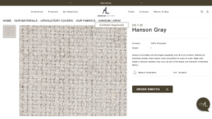 American Leather - Hanson Gray Fabric