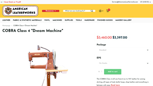 American Leatherworks - COBRA Class 4 Leather Sewing Machine