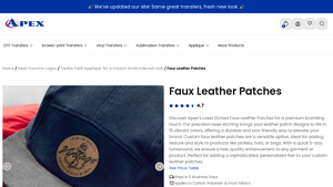 Apex Transfers - Custom Faux Leather Patches