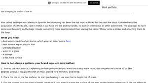 Hot Stamping on Leather - Essential Tools