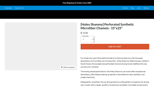 Autofiber - Perforated Synthetic Microfiber Chamois Shammy