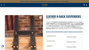 Axe and Awl - Leather H-Back Suspenders