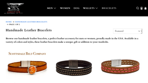 Scottsdale Belt Company - Handmade Leather Bracelets