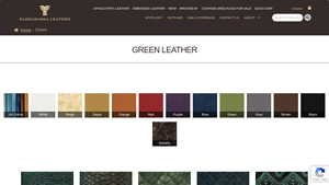 Barbarossa Leather - Green Leather Options