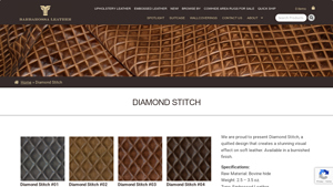 Barbarossa Leather - Diamond Stitch Embossed Leather