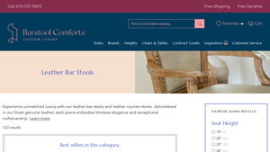 Barstool Comforts - Genuine Leather Bar & Counter Stools