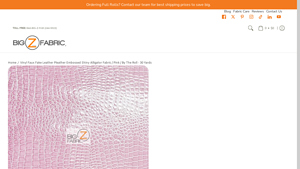 Big Z Fabric - Wholesale Pink Alligator Vinyl Faux Leather