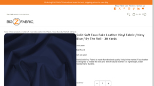 DuroLast - Solid Soft Faux Fake Leather Vinyl Fabric